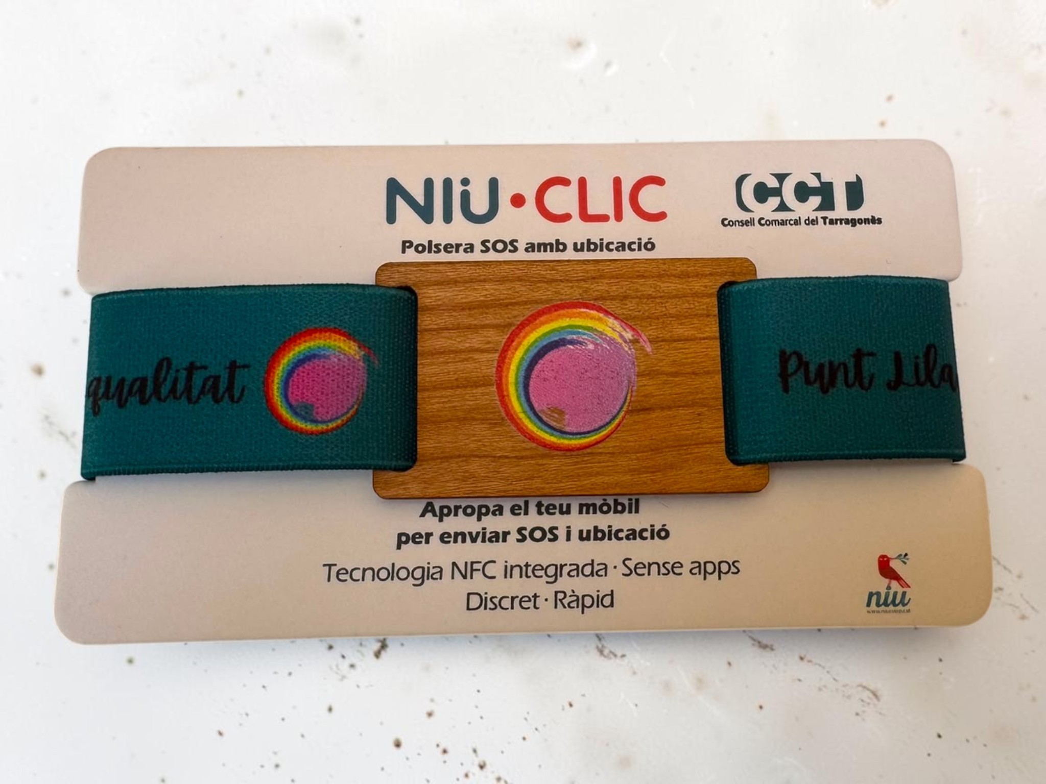 Polsera NIU·CLIC del Consell Comarcal del Tarragonès, Punt Lila